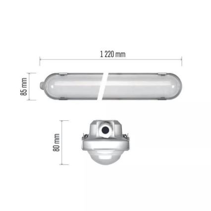 LED Technické svietidlo s núdzovým modulom EMERGENCY LED/40W/230V 4000K 122 cm IP66