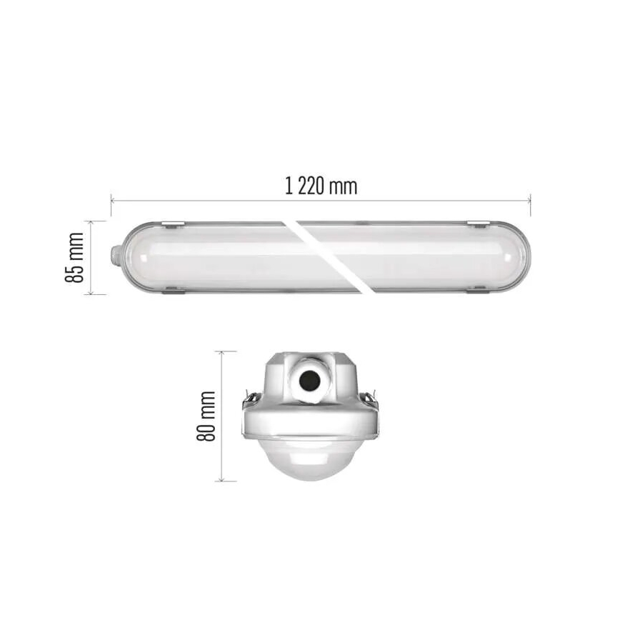 LED Stmievateľné technické svietidlo s núdzovým modulom MISTY LED/32/40/48/54W/230V 4000/6500K IP66