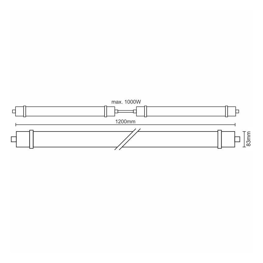 LED Technické svietidlo so senzorom LED/40W/180-265V IP65 4000K
