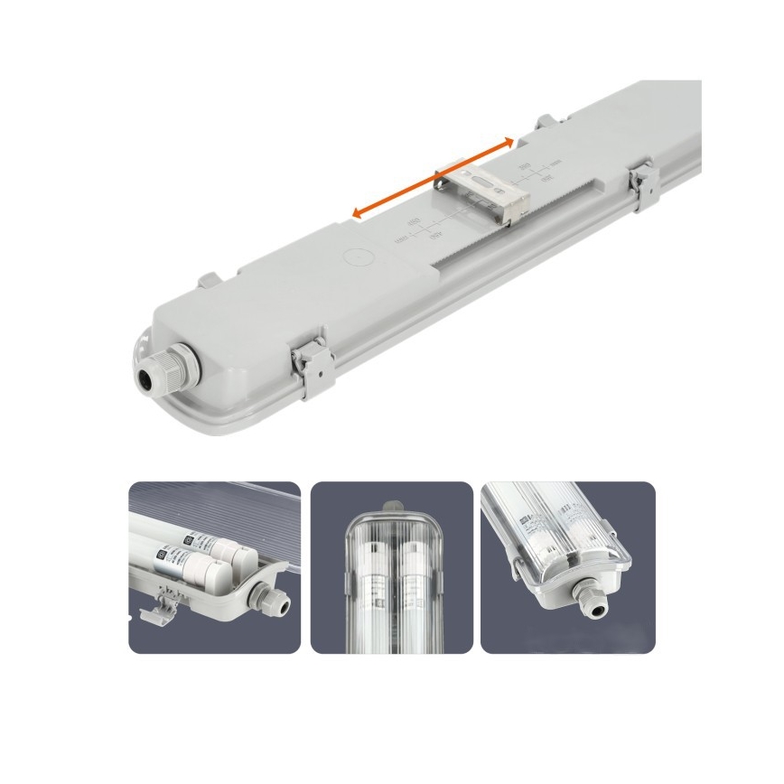 LED technické žiarivkové svietidlo T8 2xG13/18W/230V 4000K IP65 127 cm