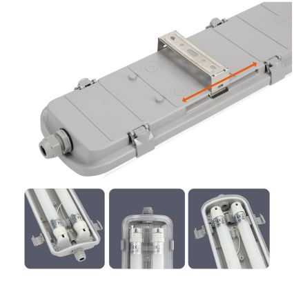 LED Technické žiarivkové svietidlo T8 2xG13/18W/230V 4000K IP65
