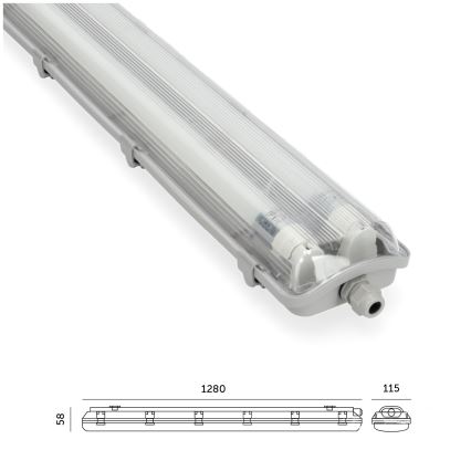 LED Technické žiarivkové svietidlo T8 2xG13/18W/230V 4000K IP65