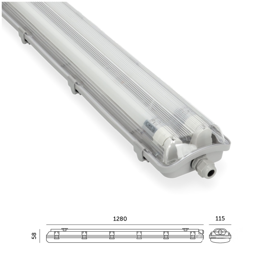 LED Technické žiarivkové svietidlo T8 2xG13/18W/230V 4000K IP65