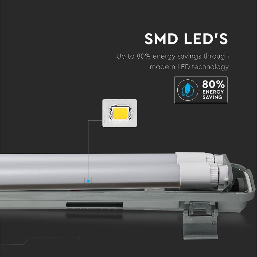 LED Technické žiarivkové svietidlo T8 2xG13/22W/230V IP65 6400K 156 cm
