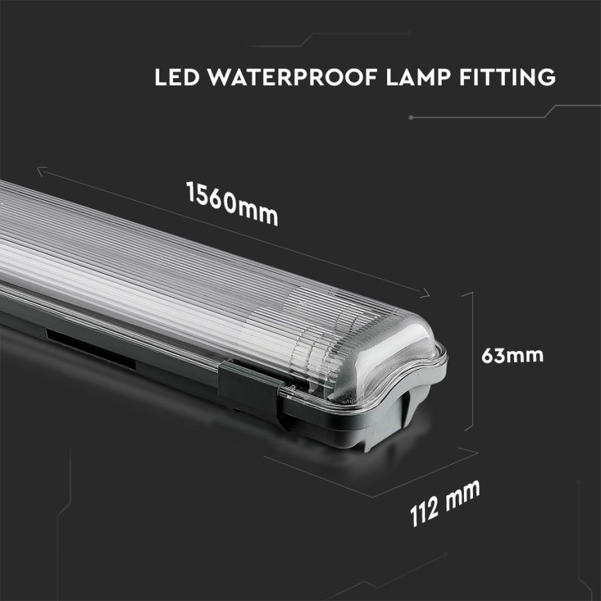 LED Technické žiarivkové svietidlo T8 2xG13/22W/230V IP65 6400K 156 cm
