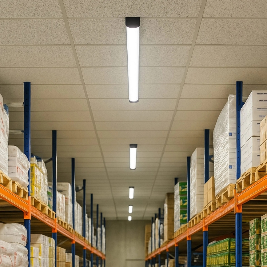 LED trubicové svietidlo LED/50W/230V 4000K 150 cm čierna