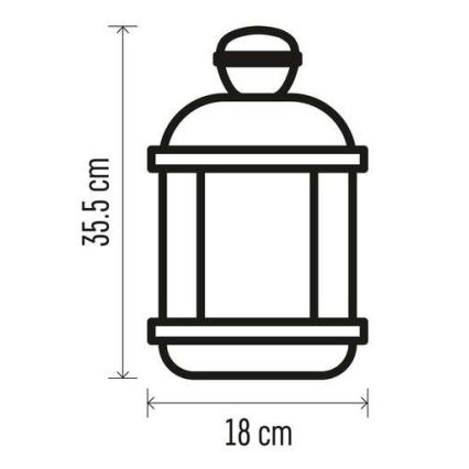 LED  Vianočná dekorácia 1xLED/3xAAA čierna