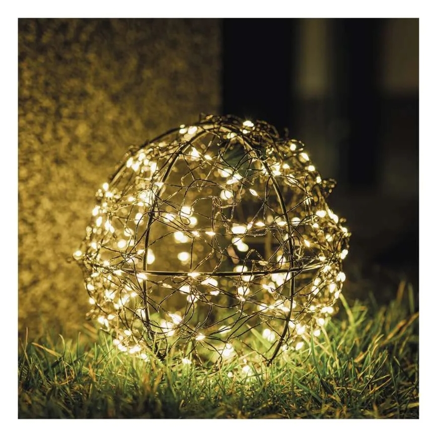 LED vianočná dekorácia 200×LED/230 V, priemer 20 cm