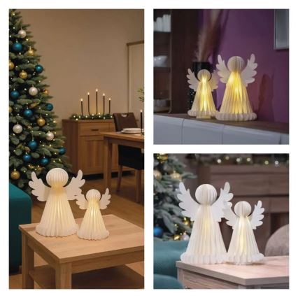 LED Vianočná dekorácia 20xLED/6xAA anjeli