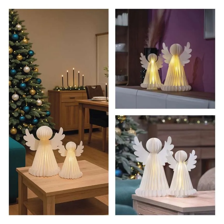 LED Vianočná dekorácia 20xLED/6xAA anjeli
