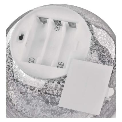 LED vianočná dekorácia 20×LED/3×AA guľa, priemer 15 cm