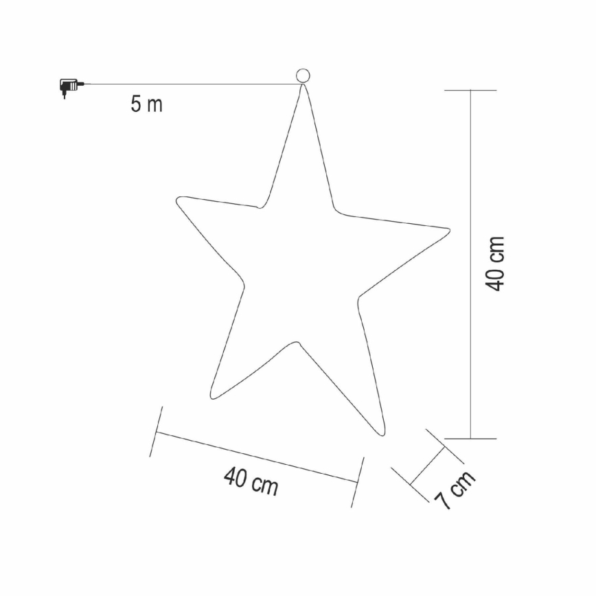 LED Vianočná dekorácia 320xLED/230V 45 cm hviezda teplá biela