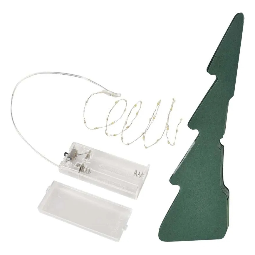 LED Vianočná dekorácia 35xLED/2xAA stromček