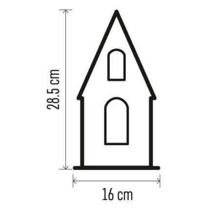 LED Vianočná dekorácia 3xLED/2xAA béžová