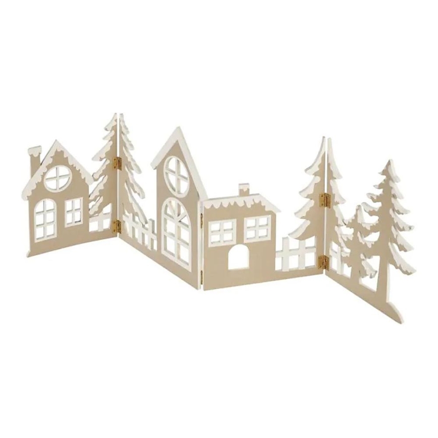 LED vianočná dekorácia 40xLED/2xAA teplá biela mesto