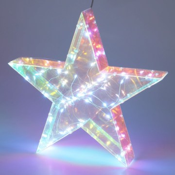 LED vianočná dekorácia 50xLED/3xAA 40 cm teplá biela hviezda