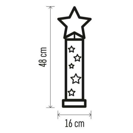 LED Vianočná dekorácia 5xLED/2xAA hviezda