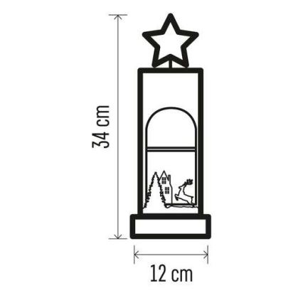 LED Vianočná dekorácia 5xLED/2xAA hviezda