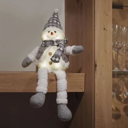 LED Vianočná dekorácia 6xLED/3xAA snehuliak