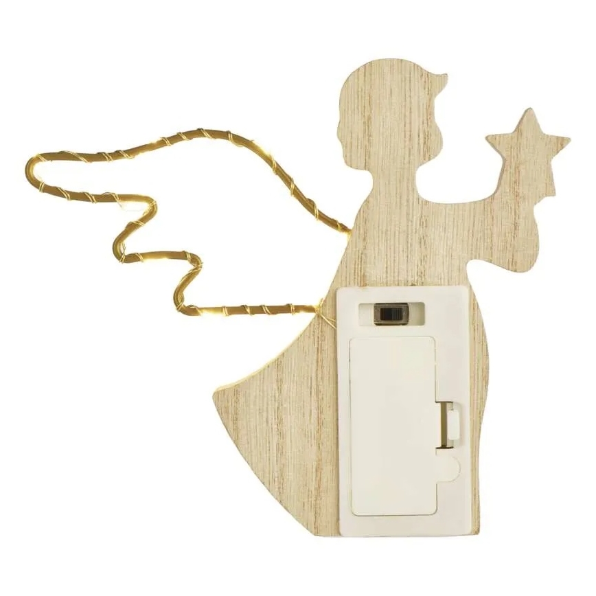 LED Vianočná dekorácia 8xLED/2xAAA anjel