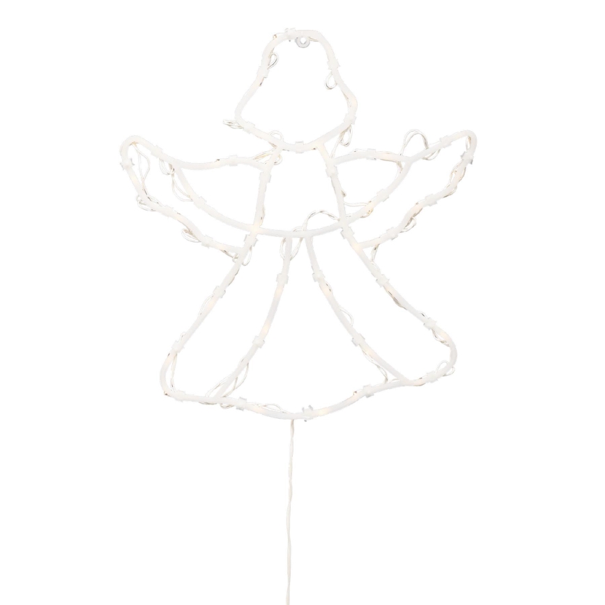 LED vianočná dekorácia do okna 35xLED/230V IP44 anjel teplá biela