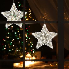 LED Vianočná dekorácia do okna 35xLED/3xAA teplá biela