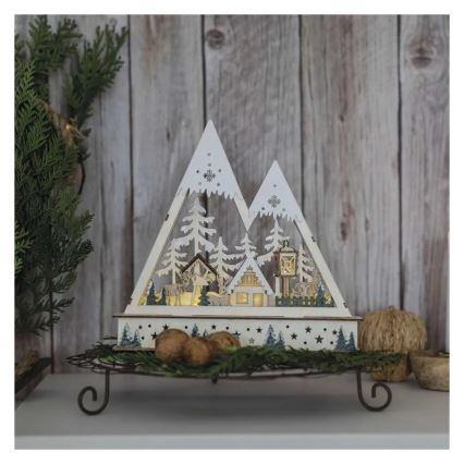 LED Vianočná dekorácia LED/0,6W/2xAA vianočná krajinka