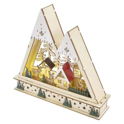 LED Vianočná dekorácia LED/0,6W/2xAA vianočná krajinka