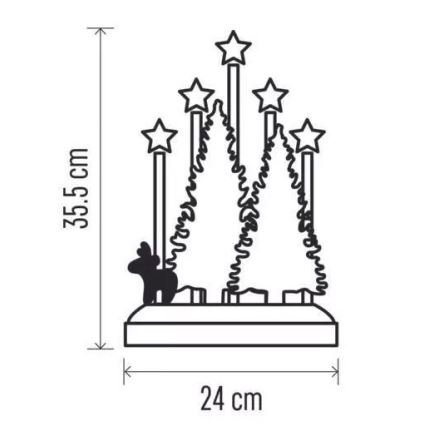 LED Vianočná dekorácia LED/2xAA teplá biela