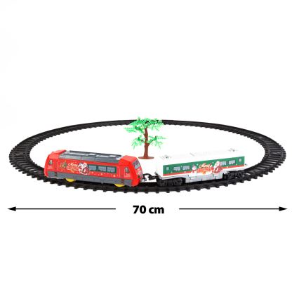 LED Vianočná dekorácia LED/3xAA pr. 70 cm vláčik pod stromček