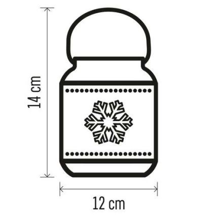 LED vianočná dekorácia LED/3xAAA biela