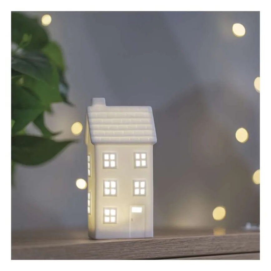 LED vianočná dekorácia LED/CR2032 domček