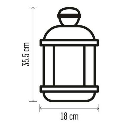 LED vianočná dekorácia — napájanie 3xAAA, čierna
