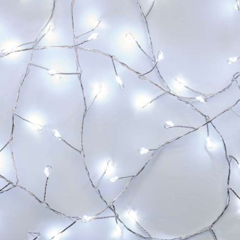 LED Vianočná reťaz 100xLED 2,7m studená biela