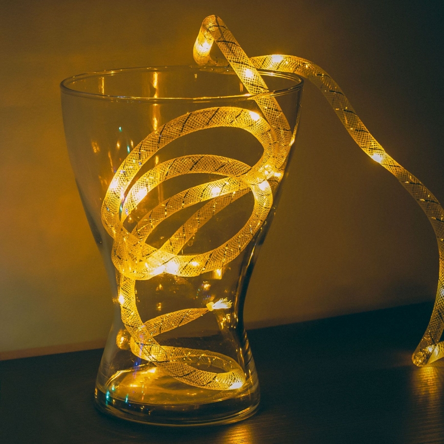 LED Vianočná reťaz 20xLED 2,3m teplá biela