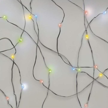 LED Vianočná reťaz 20xLED/2xAA 2,4m multicolor