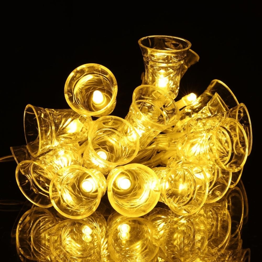 LED Vianočná reťaz 20xLED/3xAA/teplá biela 2,2m zvončeky
