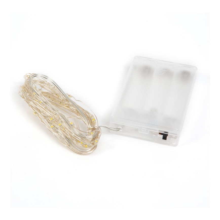 LED Vianočná reťaz 50xLED/3xAA 5m multicolor