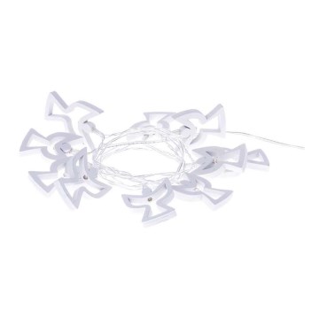 LED vianočná reťaz CHAIN 10xLED/2xAA 1,85m teplá biela