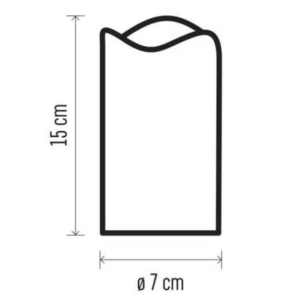 LED Vianočná sviečka LED/3xAAA hviezdy teplá biela