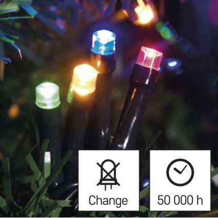 LED Vianočná vonkajšia reťaz 120xLED/17m IP44 multicolor