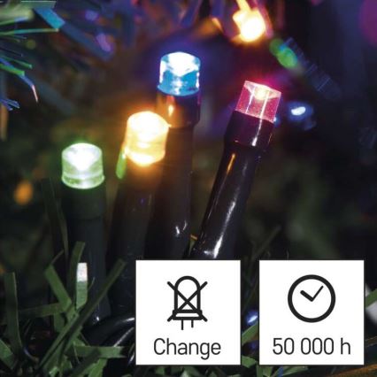 LED vianočná vonkajšia reťaz 180xLED/23m IP44 viacfarebná