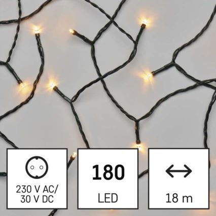 LED Vianočná vonkajšia reťaz 180xLED/23m IP44 vintage