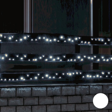 LED Vianočná vonkajšia reťaz 200xLED 14m IP44 studená biela