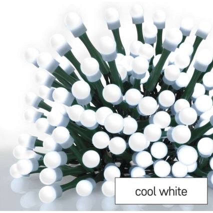 LED Vianočná vonkajšia reťaz 200xLED/25m IP44 studená biela