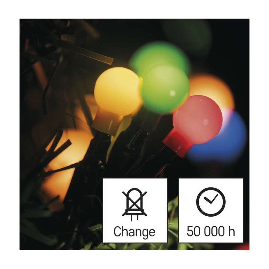 LED Vianočná vonkajšia reťaz 200xLED/8 módov 25m IP44 multicolor