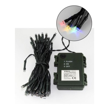 LED  Vianočná vonkajšia reťaz 50xLED/2 funkcie 5,4m IP44 multicolor