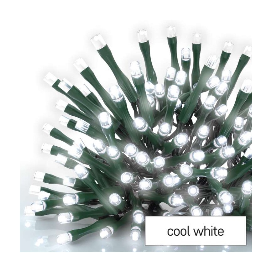LED Vianočná vonkajšia reťaz 600xLED/8 módov 15m IP44 studená biela