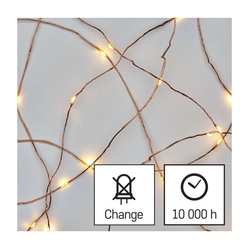 LED Vianočná vonkajšia reťaz 75xLED/12,5m IP44 teplá biela