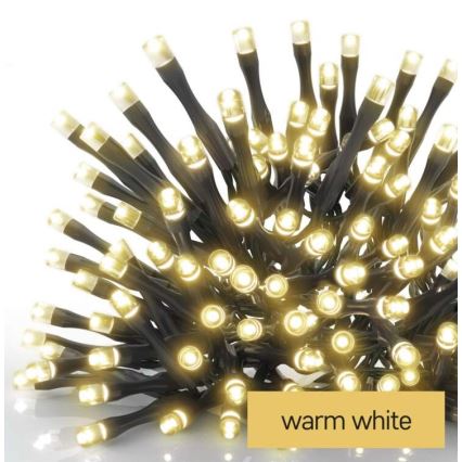 LED Vianočná vonkajšia reťaz 80xLED/3xAA 6,1m IP44 teplá biela